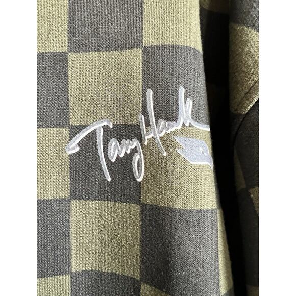 Tony Hawk Checkered Green/Black Hoodie Mens XL - Picture 3 of 12